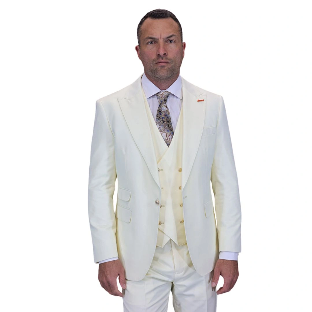 Aether Crest Collection: Elegancja i Styl! Biały Garnitur 3-częściowy dla Nowoczesnego Mężczyzny!