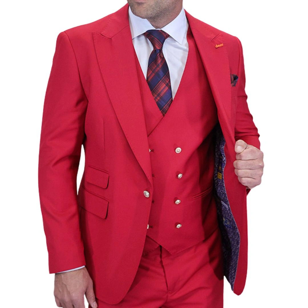Aether Crest: Elegancki Garnitur Berry dla Mężczyzn - Styl i Klasa w Jednym.
